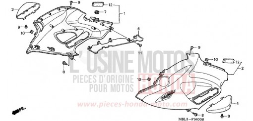 CARENAGE MILIEU NT650V2 de 2002